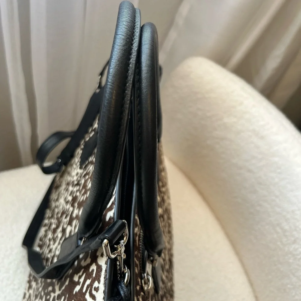 Michael Kors Leopard Print Satchel with Black Accents - Picture 6 of 9